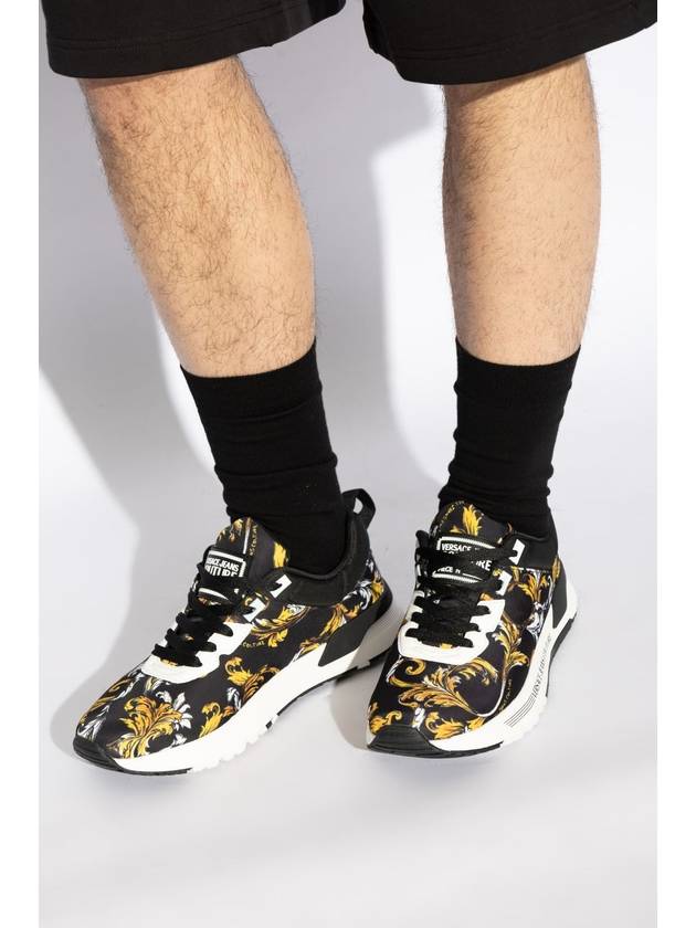 Versace Jeans Couture Sneakers With Barocco Print, Men's, Black - VERSACE - BALAAN 2