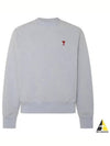 Cotton Heart Logo Sweatshirt Blue - AMI - BALAAN 2