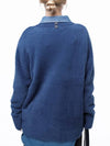 Four Woman Women s Soft Mohair Angora V neck Knit Blue W243TP07BL - CHANCE'S NOI - BALAAN 5