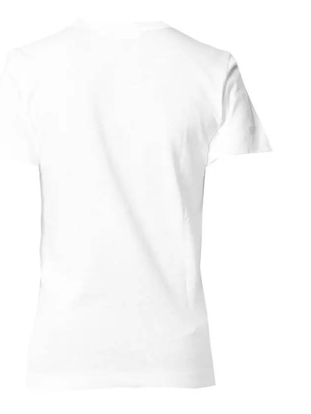 Brushed Logo Short Sleeve T-Shirt White - MSGM - BALAAN 4