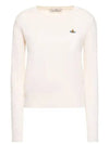 ORB Embroid Logo Knit Top Cream - VIVIENNE WESTWOOD - BALAAN 2