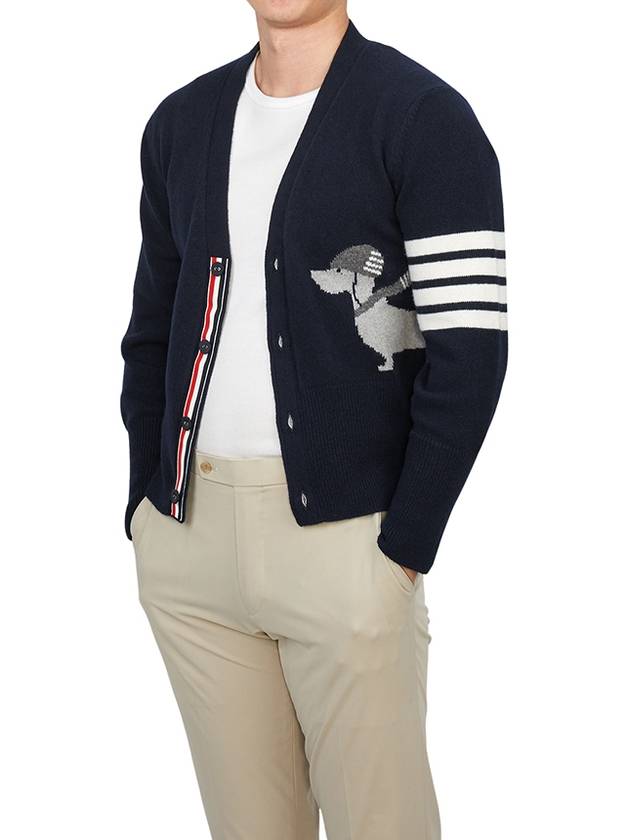 Hector 4 Bar Stripe Cardigan Black - THOM BROWNE - BALAAN 6