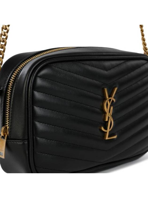 Lou Small Leather Cross Bag Black - SAINT LAURENT - BALAAN 7