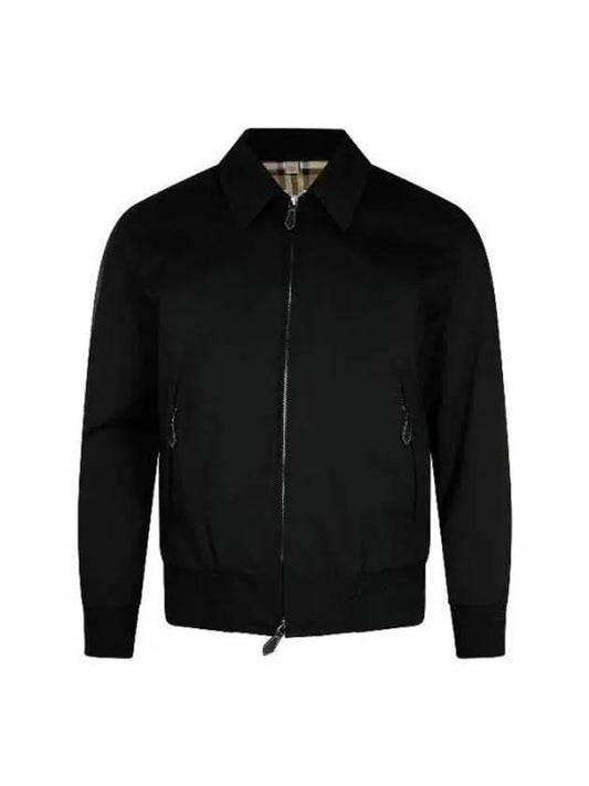 Men's Soho Heritage Harrington Bomber Jacket Black - BURBERRY - BALAAN 2