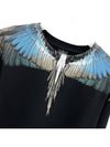 Wings Print Cotton Sweatshirt Black - MARCELO BURLON - BALAAN 3