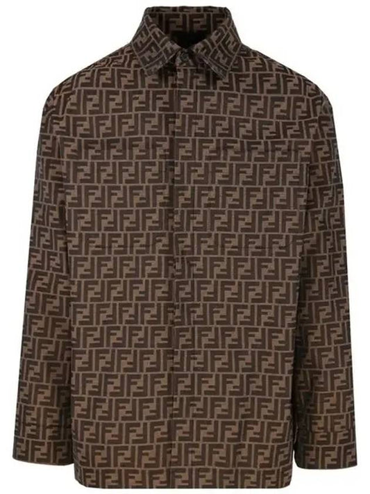 Men's Long Sleeve Shirt Brown - FENDI - BALAAN 2