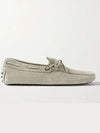 Men's Gommino Suede Driving Shoes Beige - TOD'S - BALAAN 2