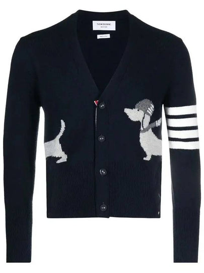 Hector 4 Bar Stripe Cardigan Black - THOM BROWNE - BALAAN 2