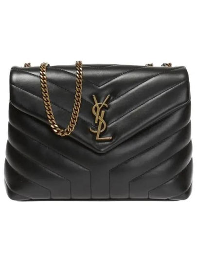 Bronze Monogram Loulou Matelasse Y Leather Small Shoulder Bag Black - SAINT LAURENT - BALAAN 2