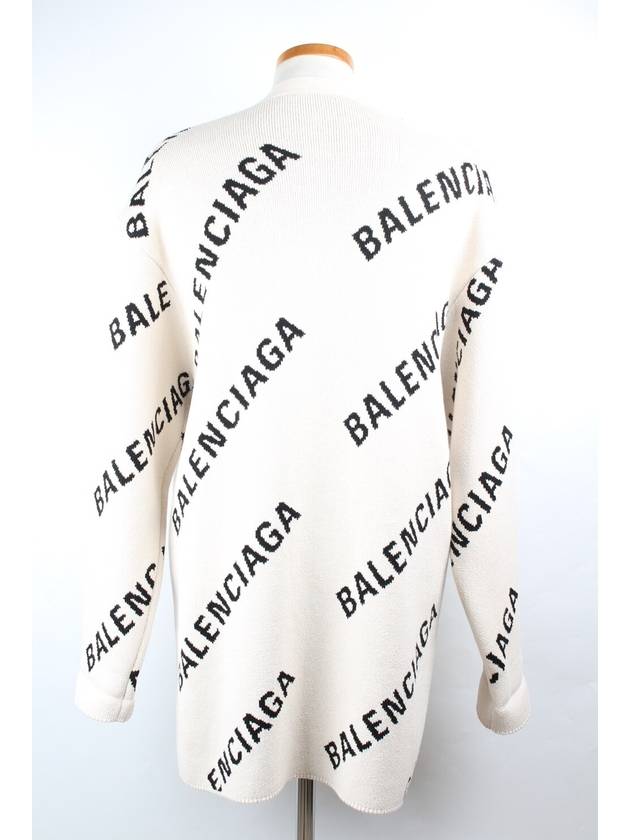 Multi logo cardigan white S - BALENCIAGA - BALAAN 3