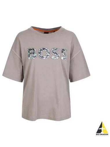 Women s embroidered logo relaxed fit t shirt 50508995 073 - BOSS - BALAAN 1