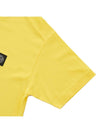 Logo Patch Cotton Short Sleeve T-Shirt Yellow - STONE ISLAND - BALAAN 6