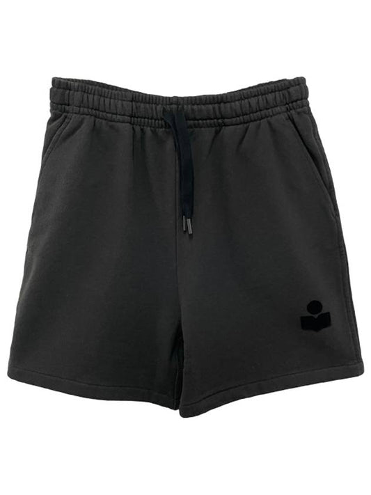 MIRANA Logo Banding Short Pants Faded Black SH0060FA A1M07E 02FK - ISABEL MARANT ETOILE - BALAAN 2