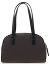 Logo Print Chain Shoulder Bag Black Brown - MICHAEL KORS - BALAAN 4