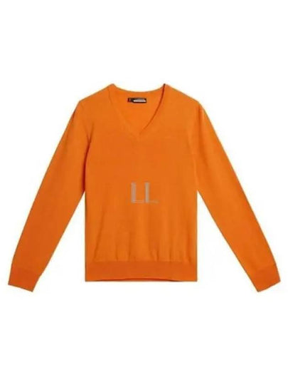 Women's Amaya Knit Sweater Persimmon Orange - J.LINDEBERG - BALAAN 2