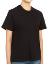 Crew Neck Cotton Short Sleeve T-Shirt Black - BOTTEGA VENETA - BALAAN 4