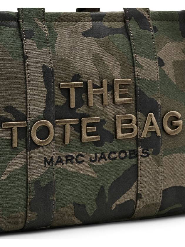 The Medium Camo Jacquard Tote Bag Green - MARC JACOBS - BALAAN 4