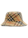 Check Cotton Blend Bucket Hat Beige - BURBERRY - BALAAN 2