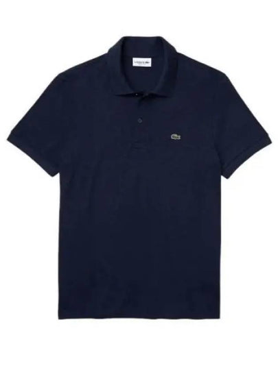 Men’s Regular Fit Pima Cotton Polo Shirt Navy - LACOSTE - BALAAN 2