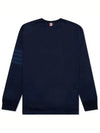 4 Bar Armband Tonal Long Sleeve T-Shirt Navy - THOM BROWNE - BALAAN 3