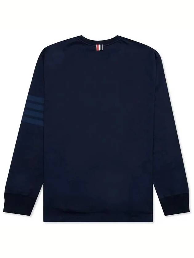 4 Bar Armband Tonal Long Sleeve T-Shirt Navy - THOM BROWNE - BALAAN 3