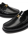 Luco Triomphe Polished Bull Loafers Black - CELINE - BALAAN 10