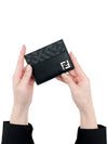 FF Square Leather Card Wallet Black - FENDI - BALAAN 2