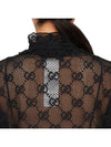 Women's GG Lace Blouse Black - GUCCI - BALAAN 8