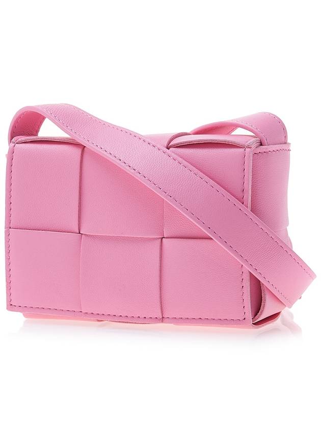 Intrecciato Cassette Small Cross Bag Pink - BOTTEGA VENETA - BALAAN 3