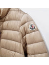 Women s LANS Logo Patch Short Down Padded Jacket Beige 1A10100 53048 205 - MONCLER - BALAAN 4