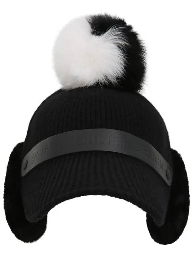 Strap Fur Knit Hat IPL3WCP552 BK - IJP DESIGN - BALAAN 3