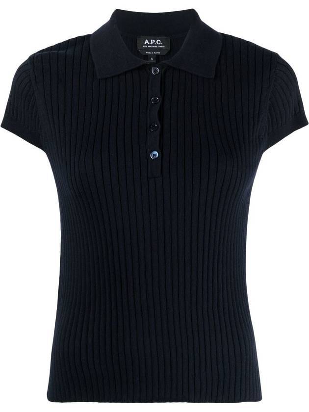 Jess Cotton Polo Shirt Navy - A.P.C. - BALAAN 1
