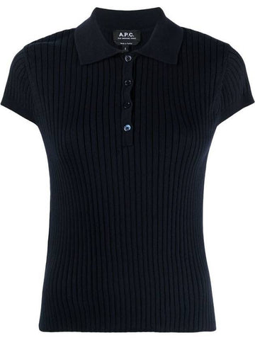 Jess Cotton Polo Shirt Navy - A.P.C. - BALAAN 1