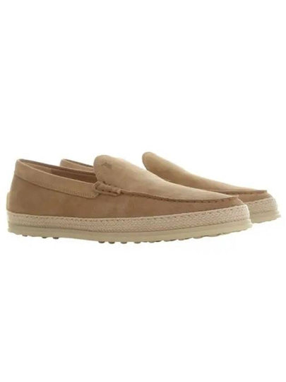 Men's Suede Slip-ons Loafers Beige - TOD'S - BALAAN 2