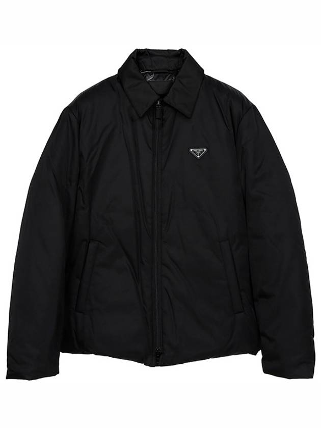 Re-Nylon Cropped Down Jacket Black - PRADA - BALAAN 2