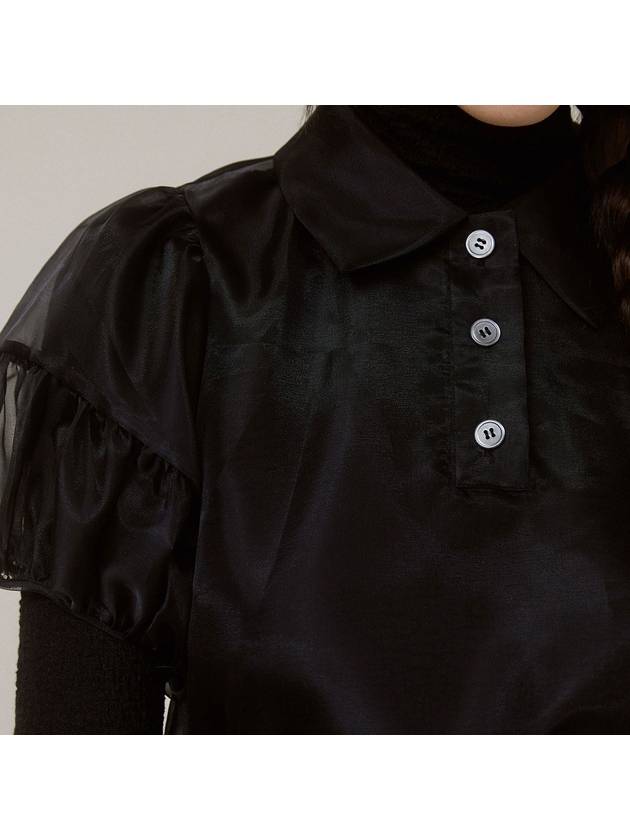 ORSO ORGANZA BLOUSE BK black - TIBAEG - BALAAN 4