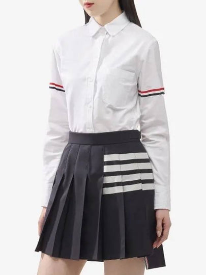 RWB Stripe Button Shirt White - THOM BROWNE - BALAAN 2