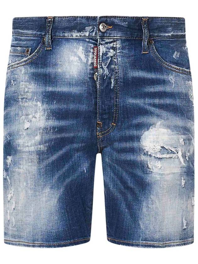 Men's Doodle FL Marine Shorts Blue - DSQUARED2 - BALAAN 1