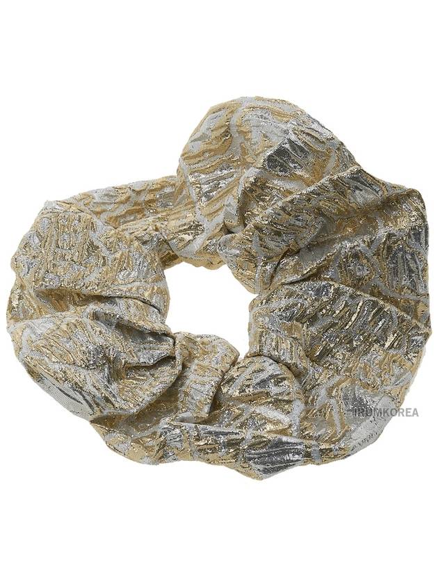 Metallic Hair Scrunchie Gold Silver - GANNI - BALAAN 11