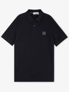 Wappen Cotton Short Sleeve Polo Shirt Navy - STONE ISLAND - BALAAN 3