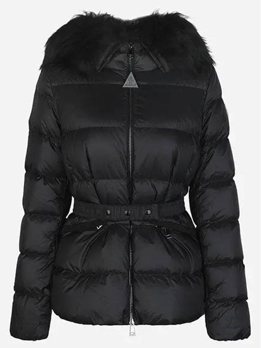 1A00095 595FE 999 Boed Women s Fur Hooded Padded Jacket Black 1062684 - MONCLER - BALAAN 1