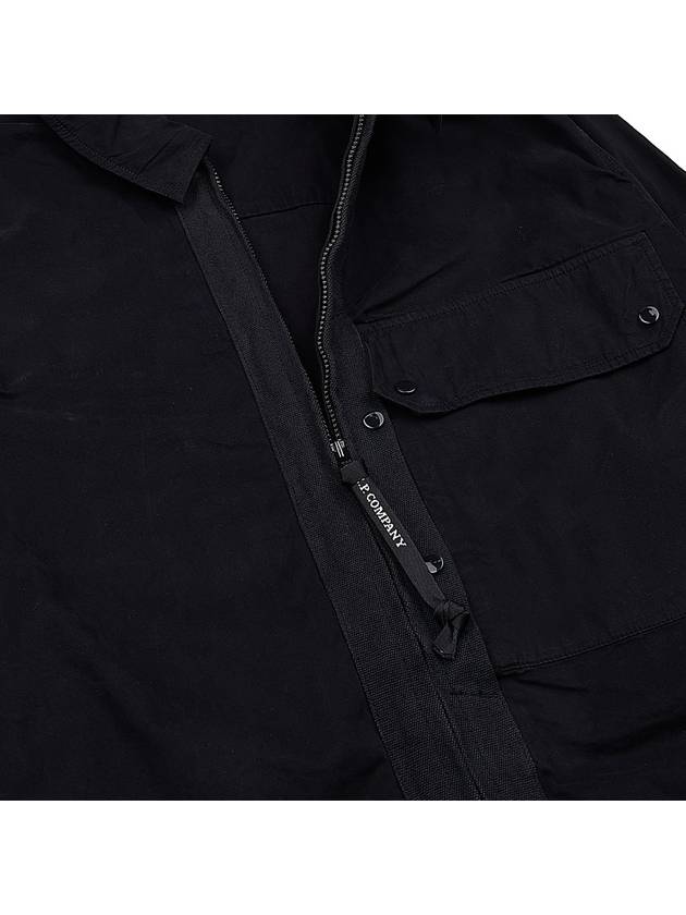 Men's Lens Wappen One Pocket Zip Up Jacket Black - CP COMPANY - BALAAN 8