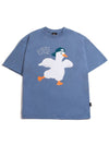 Happy Duck Short Sleeve T-Shirt Pastel Blue - MOO - BALAAN 2