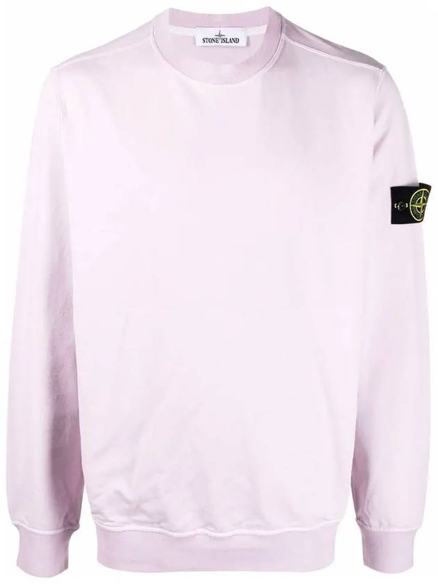 Waffen Patch Cotton Stretch Fleece Sweatshirt Lavender - STONE ISLAND - BALAAN 2