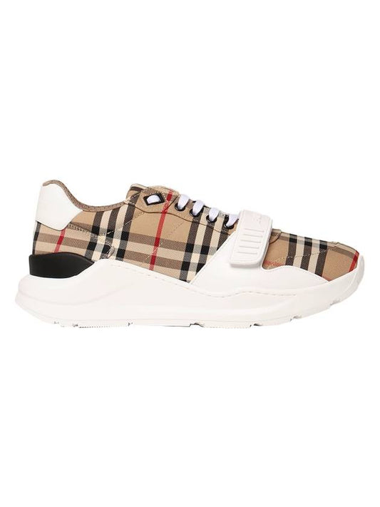 Vintage Check Suede Leather Sneakers Archive Beige - BURBERRY - BALAAN 1