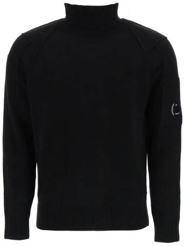 Lens Wappen High Neck Knit Black - CP COMPANY - BALAAN 1