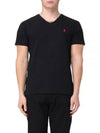 Men's Red Pony V-neck Short Sleeve T-Shirt Black - POLO RALPH LAUREN - BALAAN 2