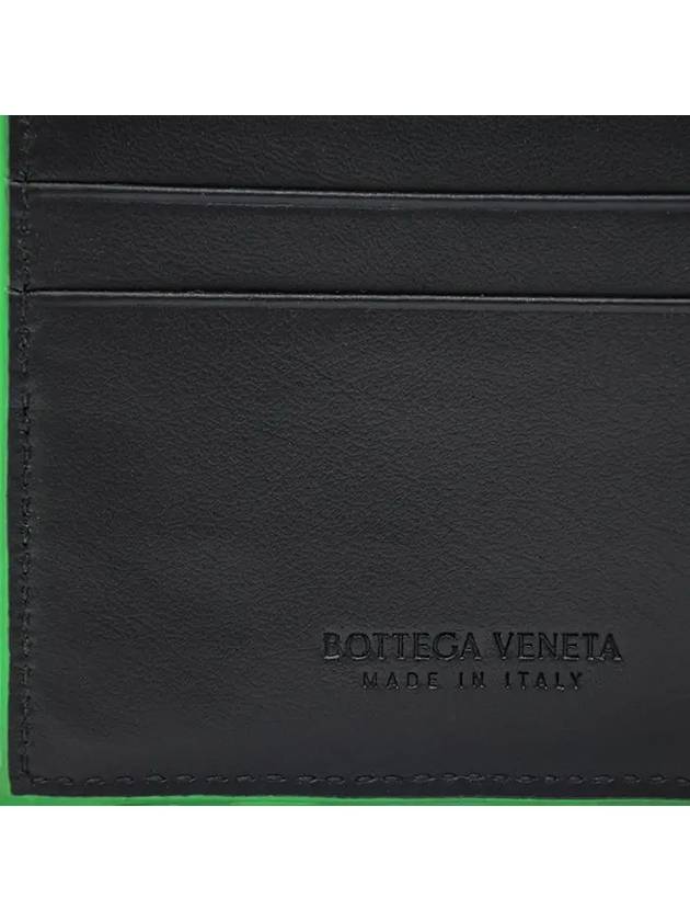 Cassette Bifold Half Wallet Parakeet Black - BOTTEGA VENETA - BALAAN 6