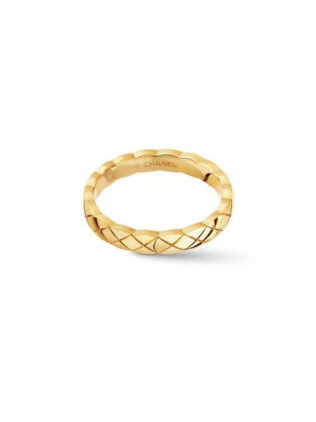 Coco Crush Quilted Motif Mini 18K Ring Gold - CHANEL - BALAAN 3