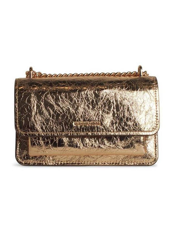 Michael Kors 'Claire' Gold Leather Crossbody Bag - MICHAEL KORS - BALAAN 1